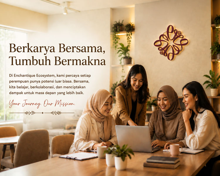 Tim Enchantique bekerja bersama